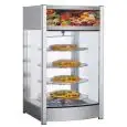 WARMHALTEVITRINE - MOD. RTR97L2 - Struktur aus Edelstahl - 4 drehbare Regale - Thermostat +30° /+90° C - Stromversorgung 220-240V/1/50-60Hz - Produktmaße (BxTxH) cm 46 x 45 x 78,5
