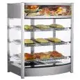 WARMHALTEVITRINE - MOD. RTR137L - Struktur aus Edelstahl - 3 verchromte Gitter - Thermostat +30° /+90° C - Stromversorgung 220-240V/1/50-60Hz - Abmessungen cm L 64,5 x T 45 x H 78,5