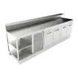 Getränketheke - Halbfertigprodukt, ohne Verkleidung - MOD. BBR30CB4V - Einphasenanschluss: V 230/50Hz - mit Vorbereitung für einen Barthekentisch erhältlich - tiefgezogene Thekenfläche - mit eingebauter Kondensatoreinheit - Produktmaße in cm (B x T x H): 
