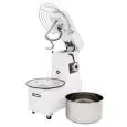 SPIRALTEIGKNETMASCHINE - VARIABLER KOPF - ENTNEHMBARER KESSEL mod. ITR 30 - ANSCHLUSS V 400 dreiphasig - Kesselvolumen: 32 Liter - Teigkapazität: 25 kg - Leistung: 1,1 kW - CE Norm