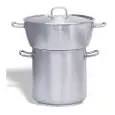 BAUCHIGER COUSCOUS-TOPF AUS EDELSTAHL 18/10 MIT DECKEL - KOMPATIBEL MIT INDUKTIONS-KOCHFELD
