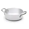 NIEDRIGE KASSEROLLE AUS ALUMINIUM MIT 2 GRIFFEN - FÜR INDUKTIONSHERDE - DICKE: 3 mm