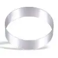 RUNDER MOUSSE-RING AUS EDELSTAHL - HÖHE: 4/4,5 cm
