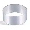 RUNDER EISTORTEN-RING AUS EDELSTAHL - HÖHE: 6 cm