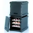 ISOTHERMISCHE POLYPROPYLEN-BOX FÜR BLECHE - MOD. KRB450 - IDEAL FÜR LEBENSMITTELTRANSPORT - LEICHT UND OHNE KANTEN  - RESISTENT, HYGIENISCH UND PREISWERT - WASCHBAR MIT REINIGUNGSMITTELN / WARMES WASSER>  BIS ZU 110 °C - FÜR BLECHE: 60x40 cm - DICHTE: 45 