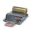 VERPACKUNGSGERÄT - FOLIENDISPENSER - EDELSTAHL - Mod. WP450 - ABMESSUNGEN IN CM (BxTxH): 48,5 X 60 X 14 - BEHEIZTE AUFLAGEFLÄCHE: 38,5X12,5 - LEISTUNG: 650 W - ANSCHLUSSWERTE:  230 V/50 Hz - GEWICHT: 5 Kg - CE Kennzeichnung
