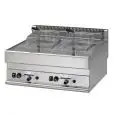 GAS TISCHFRITTEUSE - LINIE M - MOD. 65/70 FRG - 2 Becken: 8 + 8 Liter Öl - Leistung: 13,6 kW - Produktmaße in cm (B x T x H): 70 x 65 x 30 - EG-Norm