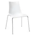 STUHL "ZEBRA ANTISHOCK" - MOD. 2273 - VIERFUSSSTAHLGESTELL IN CHROMOPTIK - SITZSCHALE AUS POLYCARBONAT - FÜR DEN INNENBEREICH GEEIGNET - STAPELBAR - ABMESSUNGEN IN CM (BxTxH): 54 x 52 x 81 - CE-KENNZEICHNUNG