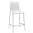 HOCKER "ZEBRA POP" - MOD. 2556 - HÖHE: 65 CM - VIERFUSSSTAHLGESTELL IN CHROMOPTIK ODER ANTHRAZITLACKIERT - GEPOLSTERTE SITZSCHALE AUD POLYCARBONAT (ANTISHOCK) - FÜR DEN INNENBEREICH GEEIGNET - ABMESSUNGEN IN CM (BxTxH): 48 x 51 x 103 - MONTAGE NOTWENDIG- 