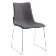 STUHL "ZEBRA POP" - MOD. 2641 - SLEDGE, STAHL VERCHROMT ø 11 mm ODER ANTHRAZITLACKIERT - GEPOLSTERTE SITZSCHALE AUD POLYCARBONAT (ANTISHOCK) - FÜR DEN INNENBEREICH GEEIGNET - ABMESSUNGEN IN CM (BxTxH): 51 x 53 x 80 - CE-KENNZEICHNUNG
