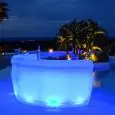 BELEUCHTETE BAR-THEKE - MOD PEMBA LIGHT - FÜR INNEN-/AUßENBEREICH - STRUKTUR AUS POLYETHYLEN - CE-NORM