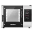 ELEKTRO KOMBI-BACKOFEN MIT HEISSLUFT UND DAMPF UND TOUCH-BEDIENUNG - Cod. BISTROT 465E - GEEIGNET FÜR BÄCKEREIEN UND KONDITOREIEN - Kapazität: 4 Bleche im Format 40x60 cm oder 46x66 cm - Leistung: 8 kW - Anschlusswert: 230/400 V 50/60 Hz - max.Temperatur: