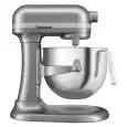 PLANETENMIXER KITCHENAID - Mod K6S Heavy Duty Metal Silver - Metallstruktur - 1 Rührschüssel aus Edelstahl: 6,6 Liter - Leistung: 375 W  - einphasiger Anschluss: 220-240 V - Produktmaße (B x T x H): 28,7 X 37,1 X 41,9