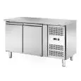 KÜHLTISCH AUS EDELSTAHL - UMLUFTKÜHLUNG - Mod. AK2104TN - GASTRONORM 1/1 (53 x 32,5 cm) - 2 TÜREN - TÜRSCHLOSS - NUTZVOLUMEN 282 Liter - TEMPERATUR -2°/+8°C - Abmessungen in cm (B x T x H): 136 x 70 x 85 - EG-NORM