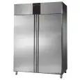 KÜHLSCHRANK AUS EDELSTAHL AISI 304 - UMLUFTKÜHLUNG - Mod CH14RMMTN - GASTRONORM 2/1 - NUTZVOLUMEN 1400 L - 2 TÜREN - LÜFTUNG KÜHLUNG - TEMPERATUR 0 ° / + 10 ° C - Abmessungen B 142 x T 80 x H 210 cm