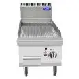 GAS-GRILLPLATTE MIT GERILLTER INOX-GRIDDLEPLATTE - TISCHGERÄT - Mod. CV7I4IED - Leistung: 7 kW - Produktmaße (B x T x H): 40 X 70 X 54,7 - CE Kennzeichnung