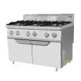 GAS-HERD - Mod CV7I6DH2 - 6 FLAMMEN - NEUTRALER UNTERBAU MIT TÜR - PILOTFLAMME - Leistung 42 kW - Produktmaße (B x T x H): 120 X 70 X 108,5