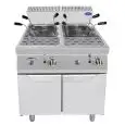 GAS-NUDELKOCHER - Mod. CV7I8RH - 2 NUDELBECKEN: 24 + 24 Liter - UNTERBAU MIT FLÜGELTÜREN - Leistung: 20 kW - Produktmaße (B x T x H): 80 X 70 X 108,5 - CE Kennzeichnung