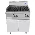 GAS-LAVASTEINGRILL- Mod. CV9I8EH - UNTERBAU MIT FLÜGELTÜREN - Leistung: 18 kW- Produktmaße (B x T x H): 80 X 90 X 114 - CE Kennzeichnung