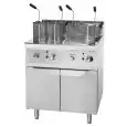 GAS-NUDELKOCHER - Mod. CV9I8RH - 2 NUDELBECKEN: 35 + 35 Liter - UNTERBAU MIT FLÜGELTÜREN - Leistung: 27 kW - Produktmaße (B x T x H): 80 X 90 X 114 - CE Kennzeichnung