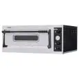 ELEKTRO-PIZZAOFEN - MECHANISCHE BEDIENUNG - Mod. BASIC 4 - 1 Backkammer - Schamottsteinboden - Backkammermaße in cm (BxTxH): 66x66x14 - 4 Pizze (Ø 32 cm) - Leistung: 4,7 Kw - CE-Norm
