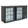RETROBAR KÜHLSCHRANK FÜR GETRÄNKE - Mod DD 200 IF - Temperatur 0°/+10°C - Fassungsvermögen lt. 315 - Einphasige Stromversorgung V220/1 - Leistung W 320 - Produktmaße (BxTxH) cm 146,2 x 53,5 x 86 - Gewicht Kg. 100