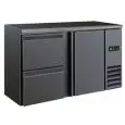 RETROBAR KÜHLSCHRANK FÜR GETRÄNKE - Mod DD 221 UF - Temperatur 0°/+10°C - Kapazität von 315 Litern - Einphasige Stromversorgung V220/1 - Leistung von 320 W - Produktmaße (BxTxH) cm 146,2 x 51,3 x 86 - Gewicht von 89 kg