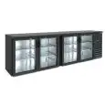 RETROBAR KÜHLSCHRANK FÜR GETRÄNKE - Mod DD 400 IF - Temperatur 0°/+10°C - Fassungsvermögen lt. 586 - Einphasige Stromversorgung V220/1 - Leistung W 320 - Produktmaße (BxTxH) cm 254,2 x 53,5 x 86 - Gewicht Kg. 150