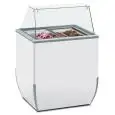 Eistheke - Mod. VETRINA BR 4 SK - Fassungsvermögen: 170 Liter - Temperaturbereich: - 18 °C / -25 °C - Produktmaße in cm (B x T x H): 78 x 64 x 118,1 - CE-Kennzeichnung
