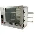 Multigrill- Mod. CEV2 -  tragende Struktur aus Edelstahl - 2 Heizelemente mit Energieregler - 2 + 1 Grillspieße aus Edelstahl - Spannung 230V Einphasenwechselstrom- Leistung 1,8 KW - Produktmaße (B x T x H): 58,7 X 31,5 X 45 - CE-Norm