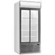 KÜHLVITRINE FÜR GETRÄNKE - BELÜFTET - Mod EN 113 VE UN WHITE - KAPAZITÄT Lt 852 - 2 SCHIEBETÜREN AUS GLAS - TEMPERATUR 0°/+10°C - PRODUKTMAßE (BxTxH) cm 110,3 x 69 x 200,1 - CE-NORM