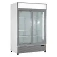 KÜHLSCHRANK AUS LACKIERTEM STAHL - FÜR GETRÄNKE - BELÜFTET - Mod EN1300X2IEUN - KAPAZITÄT VON 1057 LITERN - 2 GLASSCHIEBETÜREN - TEMPERATUR 0/+10°C - PRODUKTMAßE (BxTxH) cm 133 x 70 x 202,3 - CE-NORM