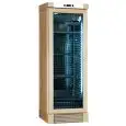 WEINKÜHLSCHRANK - Mod ENY 420 N NATURAL - STATISCH - TEMPERATUR °C +4/+18 - N. 1 GLASTÜR - STRUKTUR AUS NATURHELS - BRUTTOFÜLLMENGE Lt. 382 - NETTOFÜLLMENGE Lt. 342 - LEISTUNG W 230 - SPANNUNG 220/50Hz EINPHASIG - PRODUKTMAßE (BxTxH) cm 65,5 x 63,5 x 188