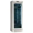 WEINKÜHLSCHRANK - Mod ENY 420 N WHITE - STATISCH - TEMPERATUR °C +4/+18 - N. 1 GLASTÜR - STRUKTUR AUS GEWEISSERTER ESCHENHOLZ - BRUTTOFÜLLMENGE Lt. 382 - NETTOFÜLLMENGE Lt. 342 - LEISTUNG W 230 - SPANNUNG 220/50Hz EINPHASIG - PRODUKTMAßE (BxTxH) cm 65,5 x