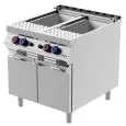 GAS-NUDLELKOCHER - MOD CPG92M0 - N 2 Tanks Lt 40 + 40 - Neutraler Bereich mit schwingenden Türen - Leistung 27,8 kW - Abmessungen cm B 80 x T 90 x 90 H - CE-Norm