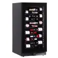 WEINKÜHLSCHRANK - Mod EY120I1VD NL - BELÜFTET - TEMPERATUR °C +2/+20 - 1 GLASTÜR - STRUKTUR AUS SCHWARZ VORLACKIERTEM BLECH - BRUTTO-KAPAZITÄT Lt. 273 - LEISTUNG 115 WATT - STROMVERSORGUNG 220/50Hz EINPHASIG - PRODUKTMAßE (BxTxH) cm 59,5 x 69 x 120