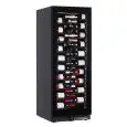 WEINKÜHLSCHRANK - Mod EY160I1VD NL - BELÜFTET - TEMPERATUR °C +2/+20 - 1 GLASTÜR - STRUKTUR AUS SCHWARZ VORLACKIERTEM BLECH - BRUTTO-KAPAZITÄT Lt. 386 - LEISTUNG 130 WATT - STROMVERSORGUNG 220/50Hz EINPHASIG - PRODUKTMAßE (BxTxH) cm 59,5 x 69 x 160