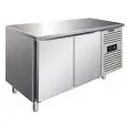 Kühltisch - Edelstahl AISI 304 - Umluftkühlung - Mod CXF2100TN - Gastronorm 1/1 (53 x 32,5 cm) - 2 Türen - Nutzvolumen: 313,5 Liter - Temperaturberereich: -2°/+8°C - Produktmaße (B x T x H): 136 x 70 x 86