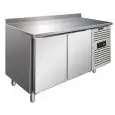 Tiefkühltisch mit Aufkantung - Edelstahl AISI 304 - Umluftkühlung - Mod CXF2200BT - Gastronorm 1/1 (53 x 32,5 cm) - 2 Türen - Nutzvolumen: 313,5 Liter - Temperaturberereich: -18°/-22°C - Produktmaße (B x T x H): 136 x 70 x 96