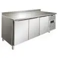 Tiefkühltisch mit Aufkantung - Edelstahl AISI 304 - Umluftkühlung - Mod CXF3200BT - Gastronorm 1/1 (53 x 32,5 cm) - 3 Türen - Nutzvolumen: 358 Liter - Temperaturberereich: -18°/-22°C - Produktmaße (B x T x H): 179,5 x 70 x 96