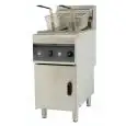ELEKTRO-FRITTEUSE - BECK-LINIE - Modell DF 10+10 LT - Ölkapazität 20 Liter - Leistung 6 kW + 6 kW - Dreiphasen-Stromversorgung - Abmessungen cm B 40 x T 80 x 110 H - CE-Norm