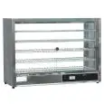 WARMHALTEVITRINE - Mod. DH 805 - Struktur aus Edelstahl - Glas-Schiebetür auf einer Seite - 5 Ebenen - Leistung: 1,5 kW - einphasiger Anschluss - Produktmaße in cm (B  x T x H): 86,5 x 36 x 62,5 - EG-Norm
