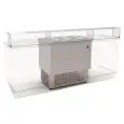 EINBAU-POZZETTI EISTHEKE FÜR SOFTEIS UND GRANITA - MOD DOLCE VITA IN 6 - KAPAZITÄT LT 240 - TEMPERATUR -5°/-20°C - ABMESSUNGEN cm B 96,5 x T 64,6 x H 100 - CE-NORM