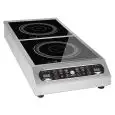 INDUKTIONSKOCHFELD - Modell DT 700 TOUCH - Glaskeramik-Kochfeld - Digitale Anzeige und Touch-Bedienelemente - Induktive Fläche mm 120 ÷ mm 260 + mm 120 ÷ mm 260 - Leistung W 3500 + 3500 - Dreiphasen-Stromversorgung - Abmessungen cm B 34 x T 81 x 11,5h - C