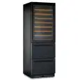 Weinkühlschrank Bizone mit kapazität Lt 425 und temperaturen +2° / +20 ° C / 0° / +15 ° C Klimaitalia DW 190 BLACK