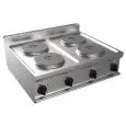 ELEKTRO-KOCHFELD - Mod. G7GWEV4DD - 4 runde Herdplatten - Leistung: 10,4 kW - Produktmaße in cm (BxTxH): 80 x 70 x 27 - EG-Norm