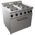 ELEKTROHERD MIT 4 FLAMMEN - Mod. G7GWE46FE - statischer Elektrobackofen in cm (BxTxH): 54,5 x 53 x 35 - Leistung: 16,4 kW - Produktmaße in cm (BxTxH): 80 x 70 x 85 - EG-Norm