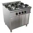 GASHERD MIT 4 FLAMMEN - Mod. G7NURG4DC2M2G - offener Unterbau - Leistung: 24 kW - Produktmaße in cm (BxTxH): 80 x 70 x 85 - EG-Norm