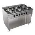 GASHERD MIT 6 FLAMMEN - Mod. G7GWRG6DC3M3G - offener Unterbau - Leistung: 36 kW - Produktmaße in cm (BxTxH): 105 x 70 x 85 - EG-Norm