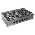 GAS-KOCHFELD - Mod. G7GWRG6DD3M3G - 6 Flammen- Leistung: 36 kW - Produktmaße in cm (BxTxH): 105 x 70 x 27 - EG-Norm